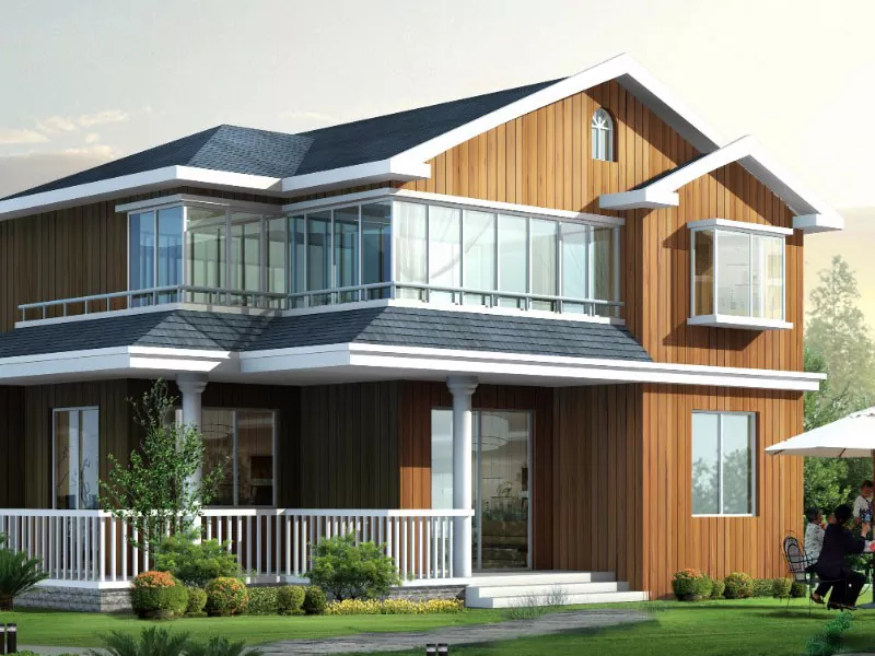 Lyxig och modern prefabricerad ljusmätare Prefab stålvilla