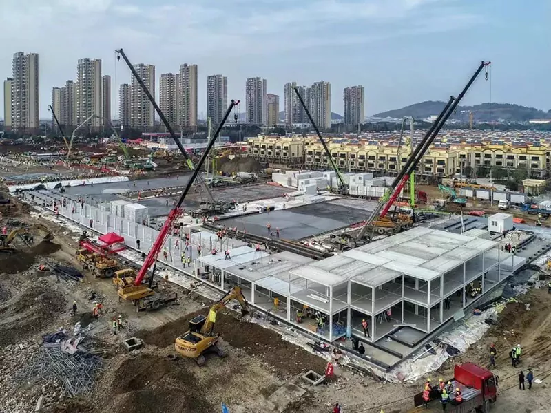 Modulär stålkonstruktion sjukhusbyggnad