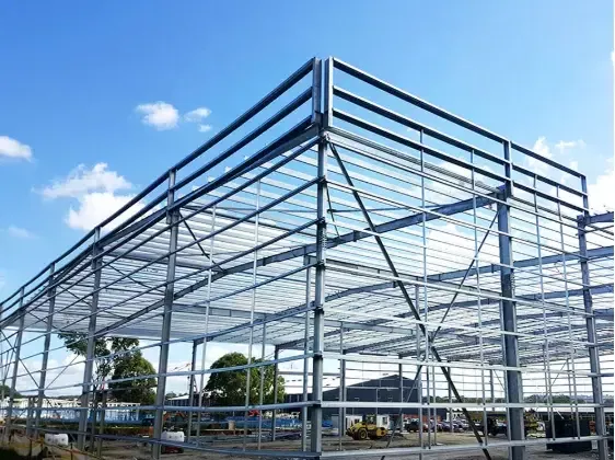 Praktisk och vacker prefab metallstålbyggnad för lager
